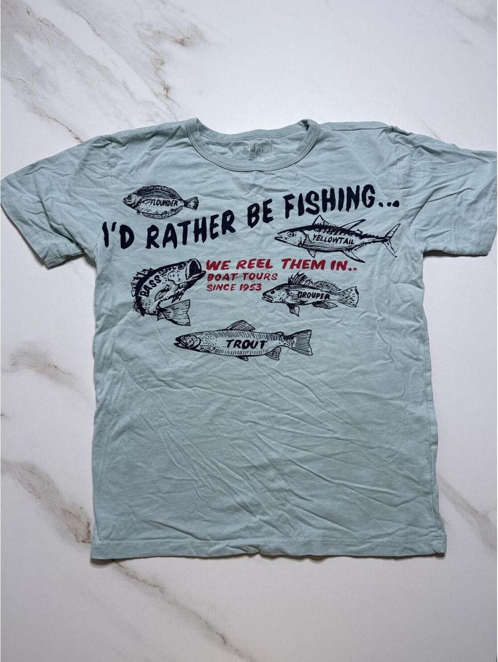 Kidpik Fishing Graphic Shirt - Boys Large